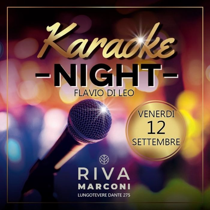 Locandina serata Karaoke Roma 12 settembre